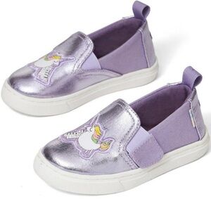 Kids Unicorn Slip-On Shoes - Purple-Tom’s New In Box Size 1.5